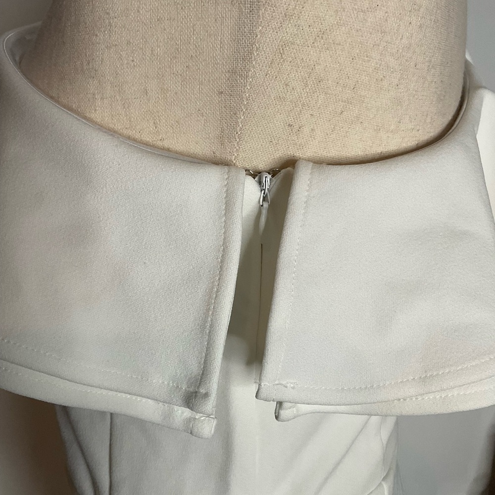 One-Shoulder White Ruffle Mini Dress - Picture 8 of 13
